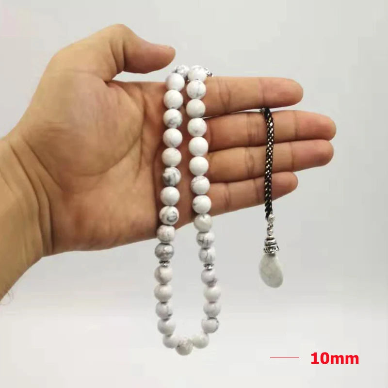 Tasbih Natural HOLOLITE STONE Turquoises misbaha isalmic rosary Muslim 33 66 99 prayer beads arabic fashion accessories eid gift