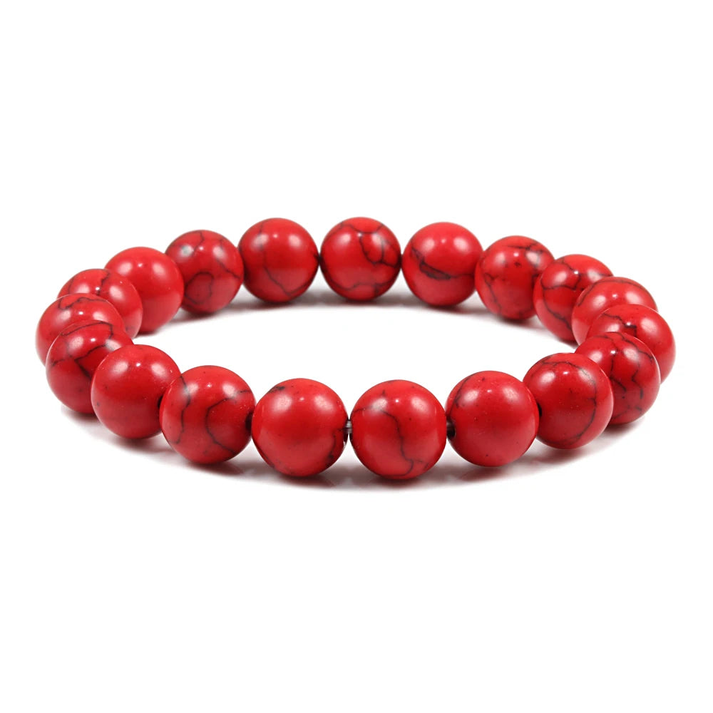 6MM 8MM 10MM Natural Stone Red Stone Prayer Beaded Bracelet Rosary Meditation Bracelets Men Women Yoga Jewelry Gift Pulsera