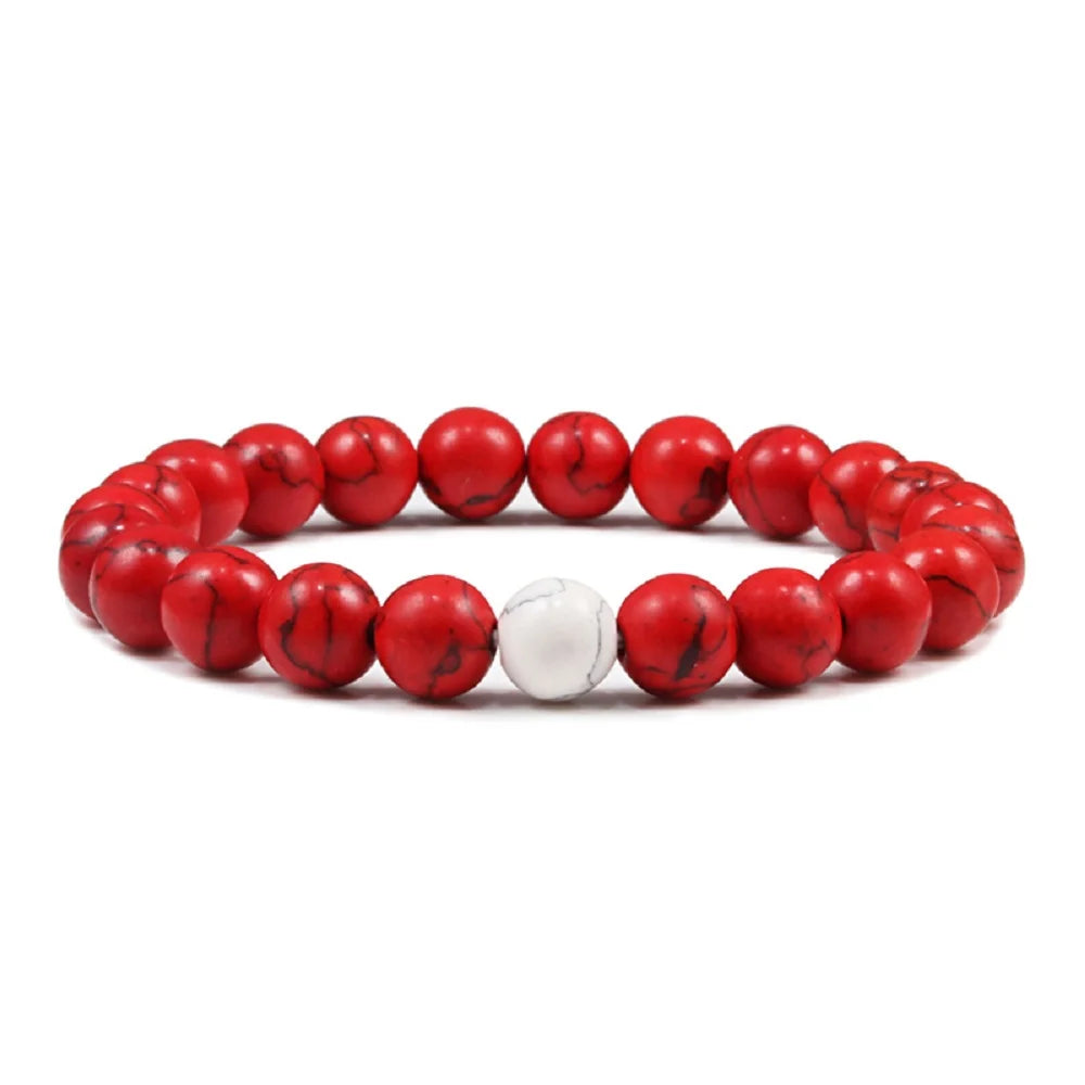 6MM 8MM 10MM Natural Stone Red Stone Prayer Beaded Bracelet Rosary Meditation Bracelets Men Women Yoga Jewelry Gift Pulsera