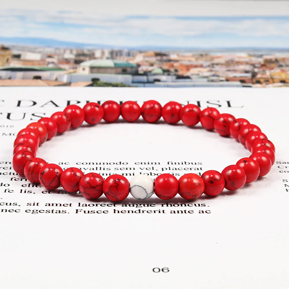 6MM 8MM 10MM Natural Stone Red Stone Prayer Beaded Bracelet Rosary Meditation Bracelets Men Women Yoga Jewelry Gift Pulsera