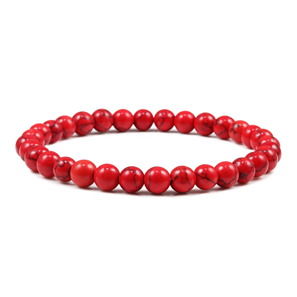 6MM 8MM 10MM Natural Stone Red Stone Prayer Beaded Bracelet Rosary Meditation Bracelets Men Women Yoga Jewelry Gift Pulsera