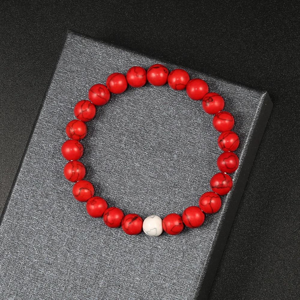 6MM 8MM 10MM Natural Stone Red Stone Prayer Beaded Bracelet Rosary Meditation Bracelets Men Women Yoga Jewelry Gift Pulsera