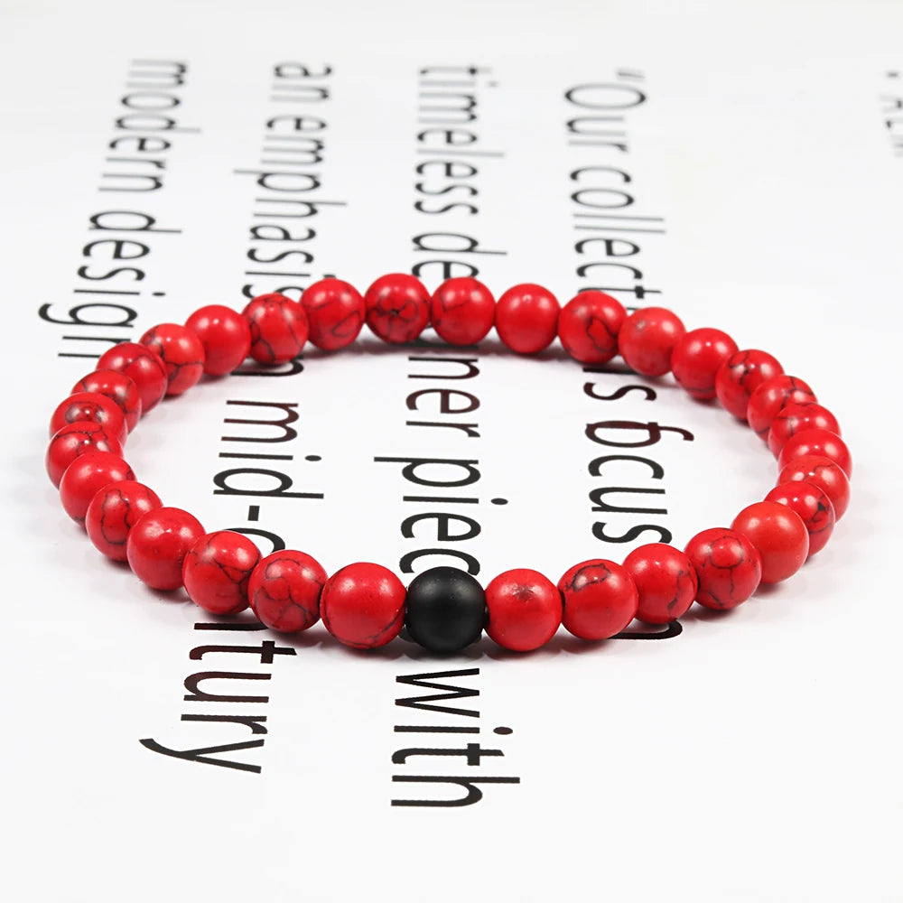 6MM 8MM 10MM Natural Stone Red Stone Prayer Beaded Bracelet Rosary Meditation Bracelets Men Women Yoga Jewelry Gift Pulsera