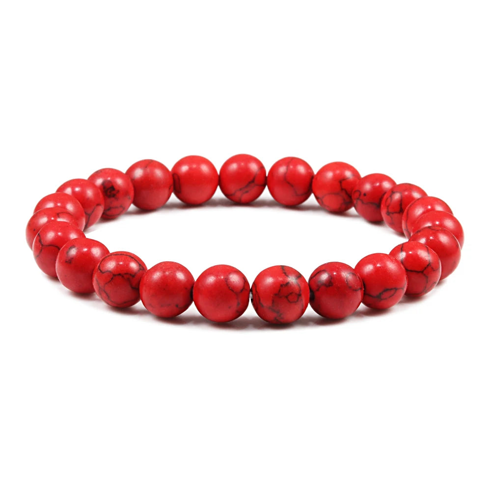 6MM 8MM 10MM Natural Stone Red Stone Prayer Beaded Bracelet Rosary Meditation Bracelets Men Women Yoga Jewelry Gift Pulsera