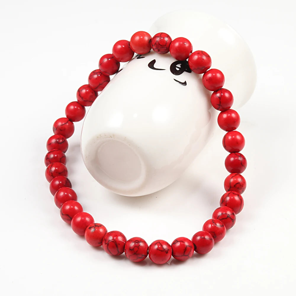 6MM 8MM 10MM Natural Stone Red Stone Prayer Beaded Bracelet Rosary Meditation Bracelets Men Women Yoga Jewelry Gift Pulsera