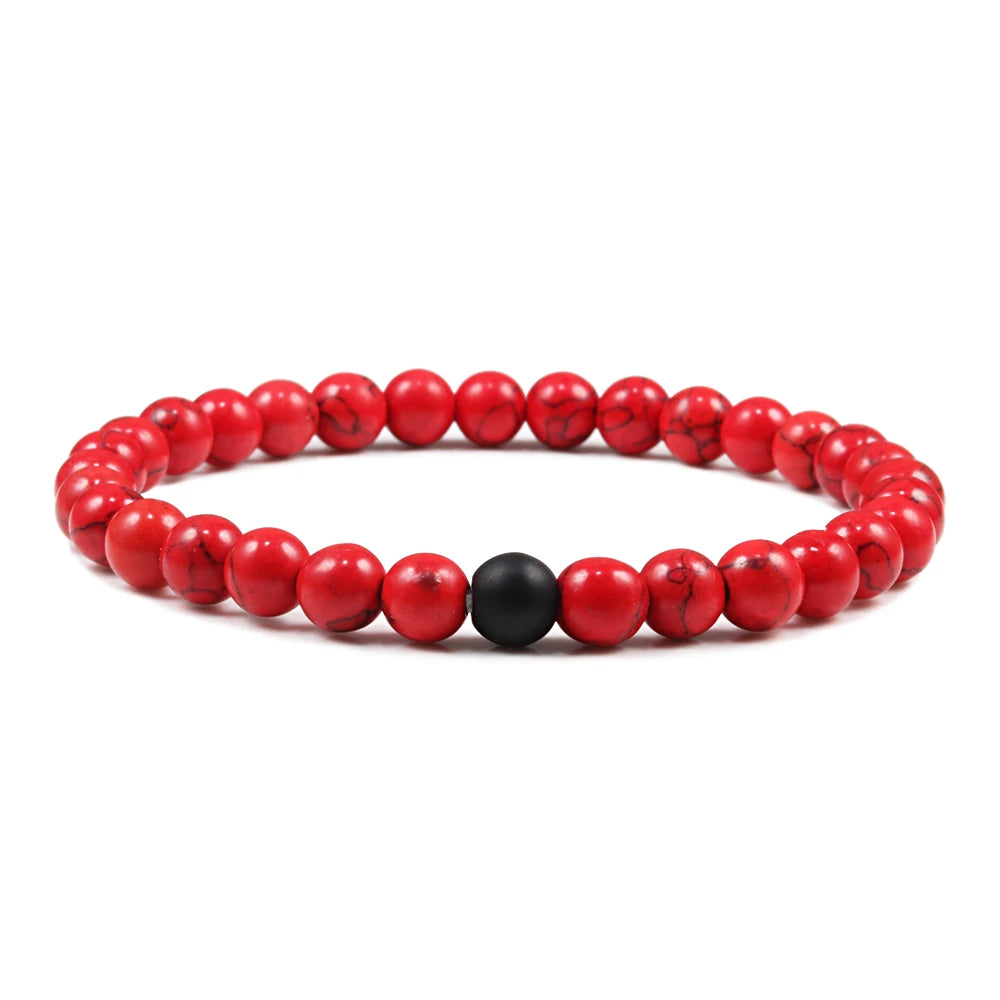 6MM 8MM 10MM Natural Stone Red Stone Prayer Beaded Bracelet Rosary Meditation Bracelets Men Women Yoga Jewelry Gift Pulsera