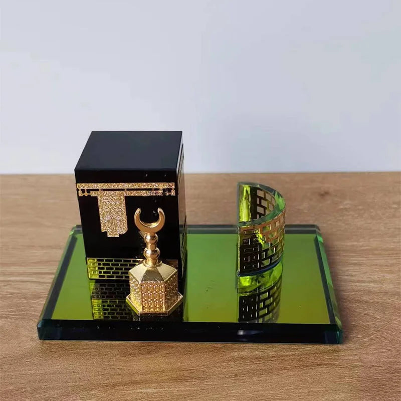 Saudi Arabian Style Mecca Mosque Kaaba Mecca Bell Tower Crystal Model Small Ornaments Multiple Styles Available Home Decorations