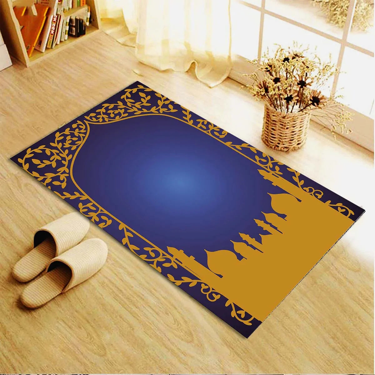 Muslim Prayer Rugs Floor Mats Carpet for Living Room Doormat Plush Non-slip Chair Mat Bathroom Carpet