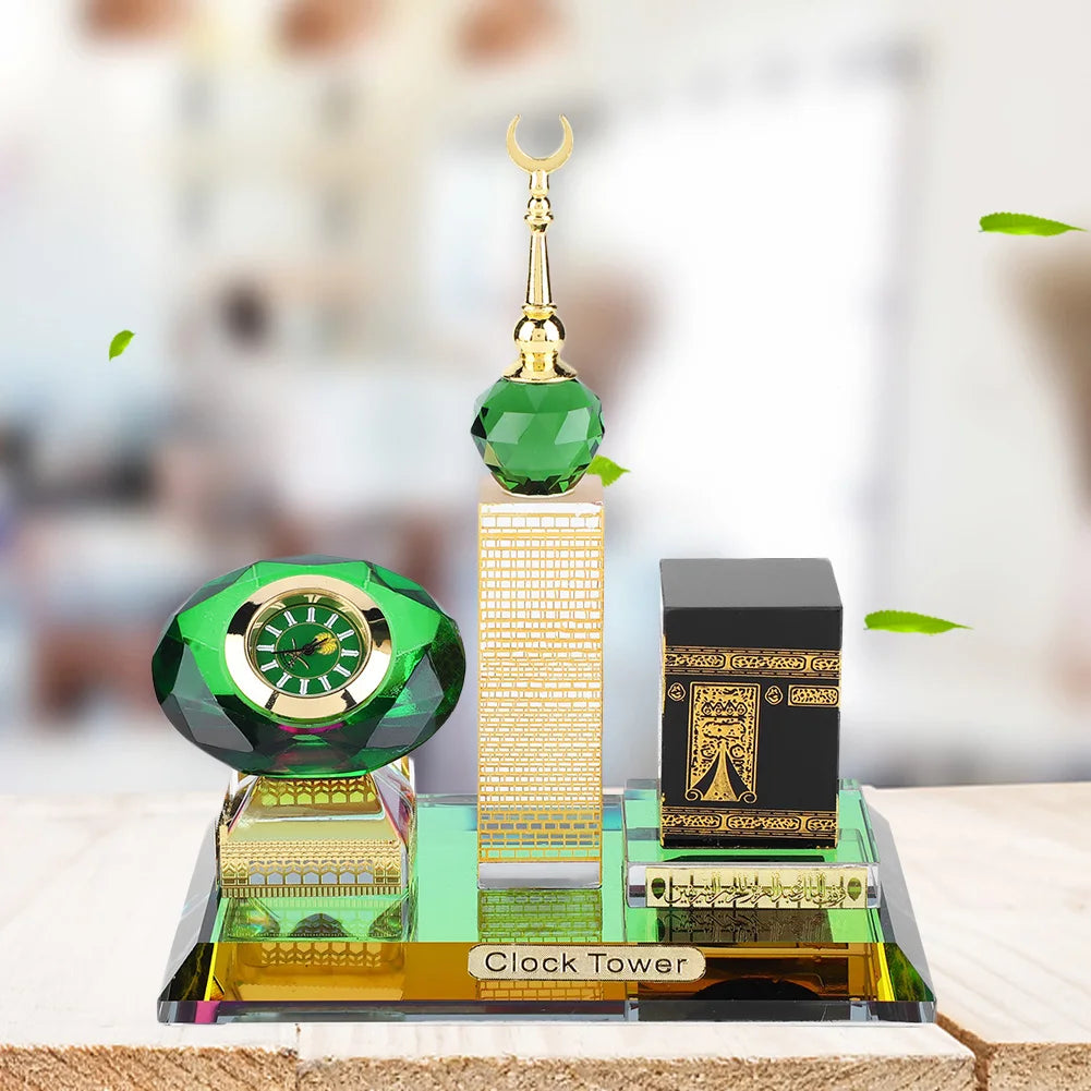 Muslim Kaaba Clock Tower Model Islamic Architecture Handicrafts Souvenirs Home Desktop Decor