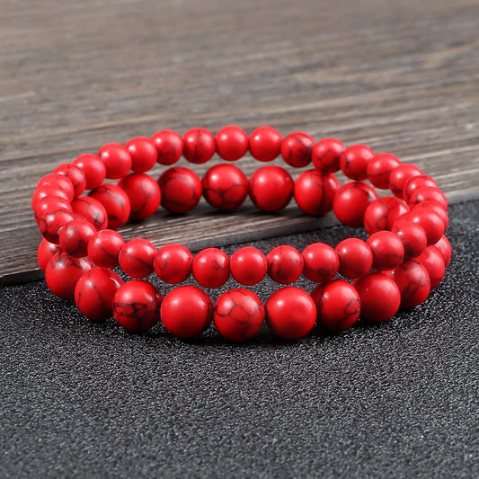 6MM 8MM 10MM Natural Stone Red Stone Prayer Beaded Bracelet Rosary Meditation Bracelets Men Women Yoga Jewelry Gift Pulsera