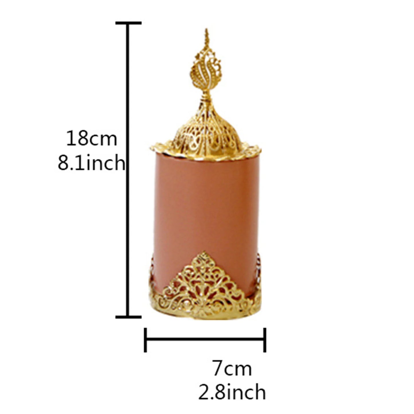 Incense Burner For Ramadan Cylinder Metal Arabic Incense Burner Pot For Eid Aromatherapy Ornament Home Aromatherapy Decorations