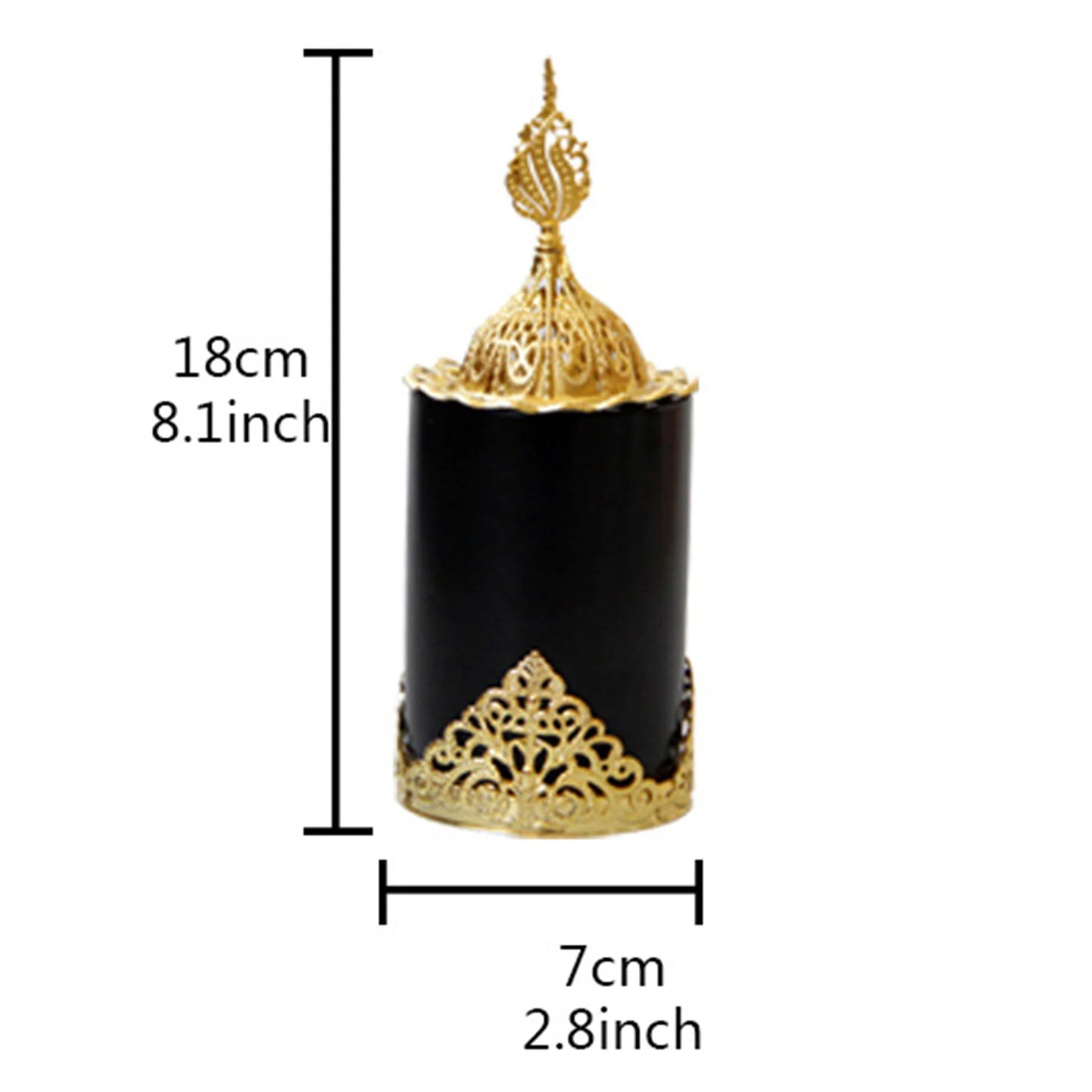 Incense Burner For Ramadan Cylinder Metal Arabic Incense Burner Pot For Eid Aromatherapy Ornament Home Aromatherapy Decorations