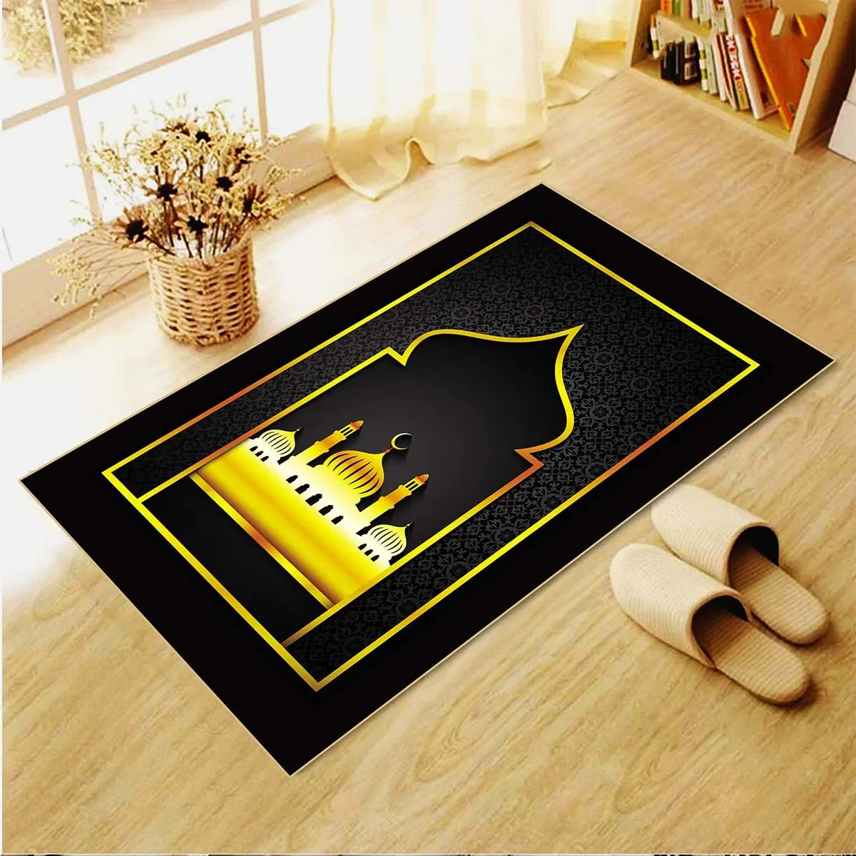 Muslim Prayer Rugs Floor Mats Carpet for Living Room Doormat Plush Non-slip Chair Mat Bathroom Carpet