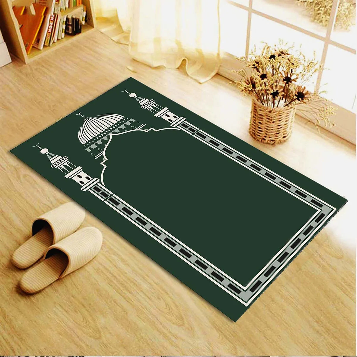 Muslim Prayer Rugs Floor Mats Carpet for Living Room Doormat Plush Non-slip Chair Mat Bathroom Carpet