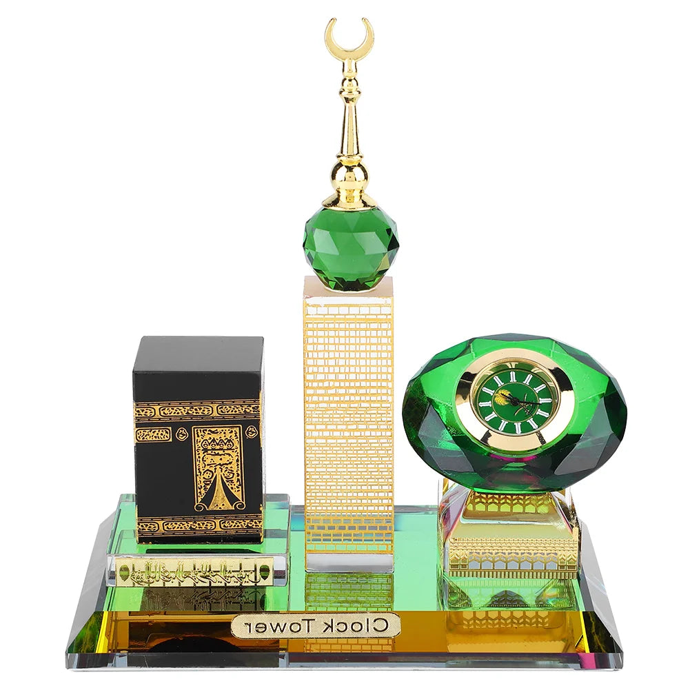 Muslim Kaaba Clock Tower Model Islamic Architecture Handicrafts Souvenirs Home Desktop Decor