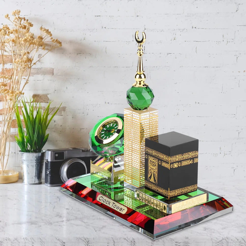 Muslim Kaaba Clock Tower Model Islamic Architecture Handicrafts Souvenirs Home Desktop Decor