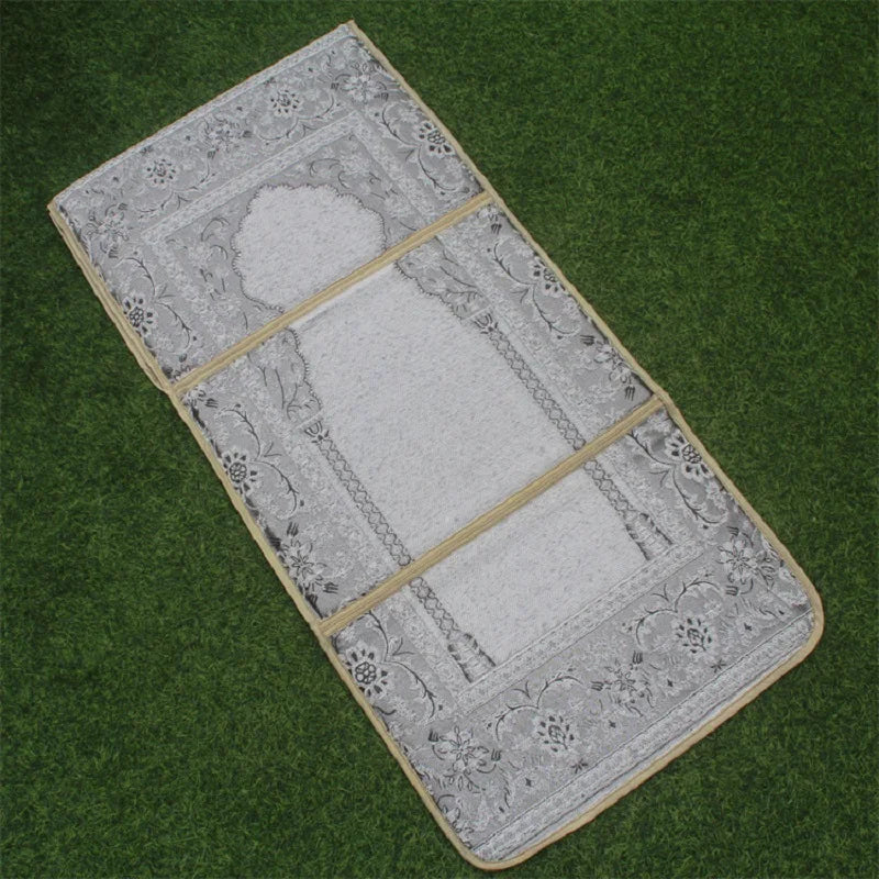 High Quality Muslim Prayer Rug Polyester Portable with Backrest Foldable Worship Blanket Home Travel Outdoor Mat Picnic Cushion