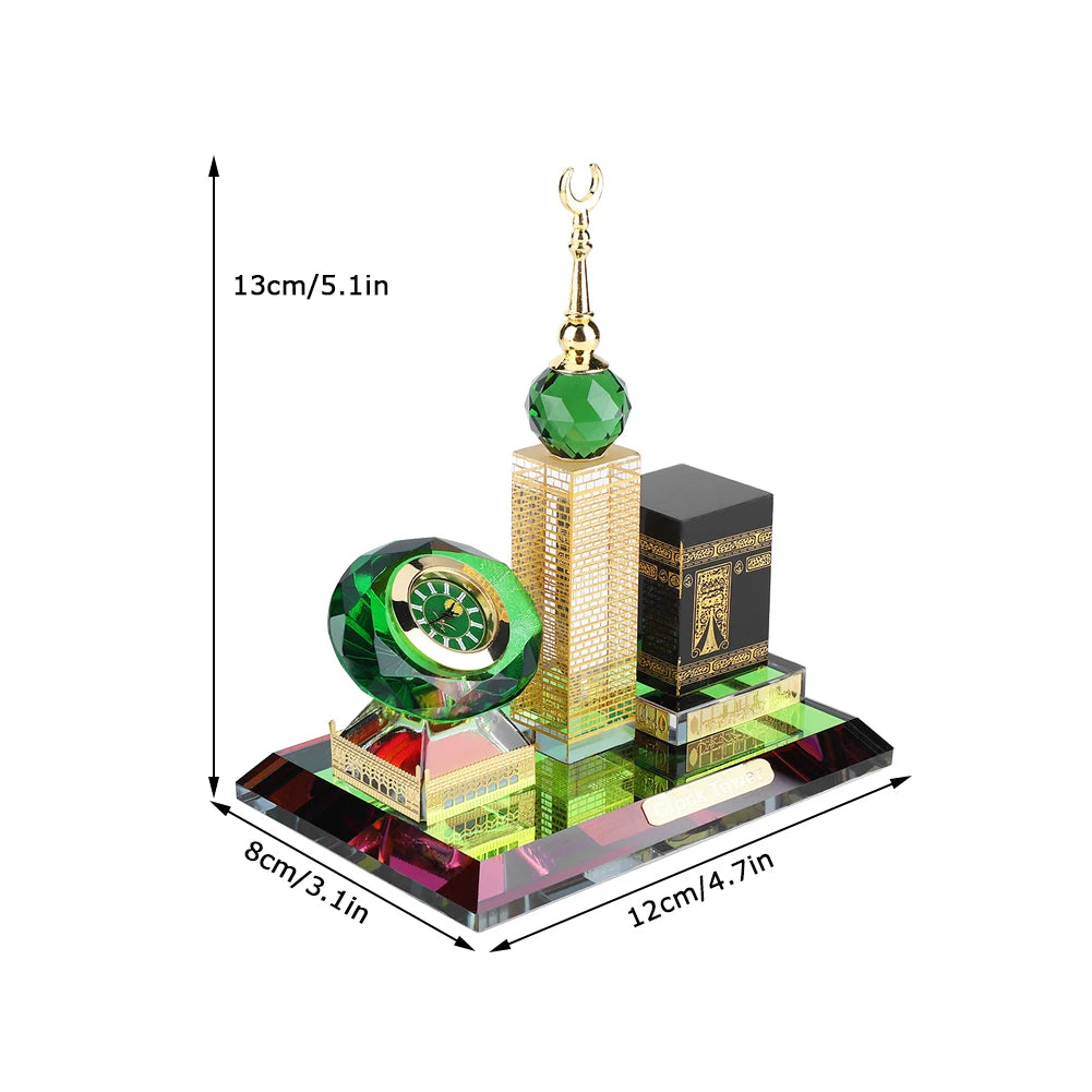 Muslim Kaaba Clock Tower Model Islamic Architecture Handicrafts Souvenirs Home Desktop Decor