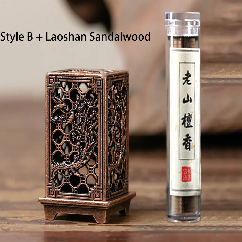 Vertical Incense Burner Alloy Hollow Incense Holder Xiangyun Stickless Powder Lasting Fragrance Incense Accessories Home Ornamen