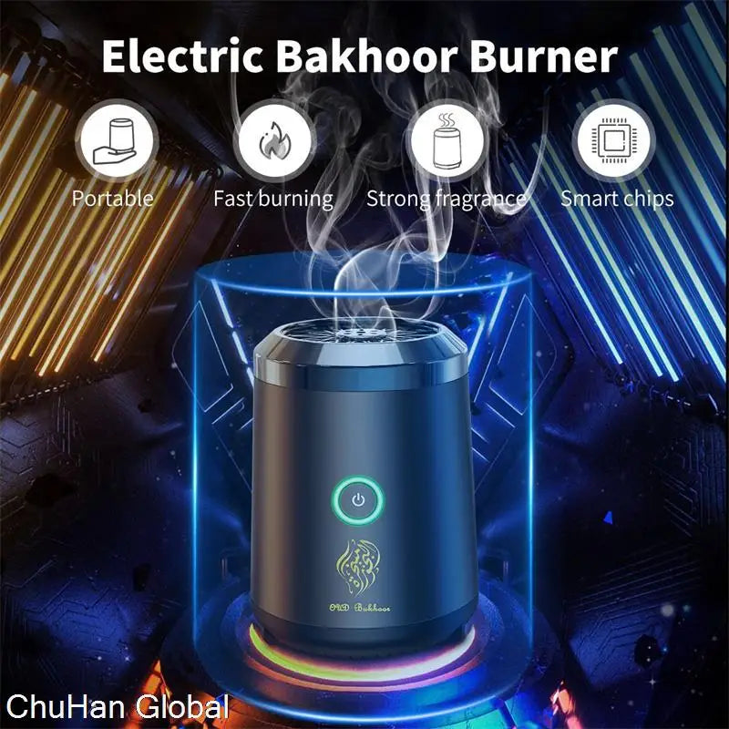 New USB Incense Burner Electric Bakhoor Ramadan Dukhoon Arabic Aroma Diffuser For Home Office Car Rechargeable Portable