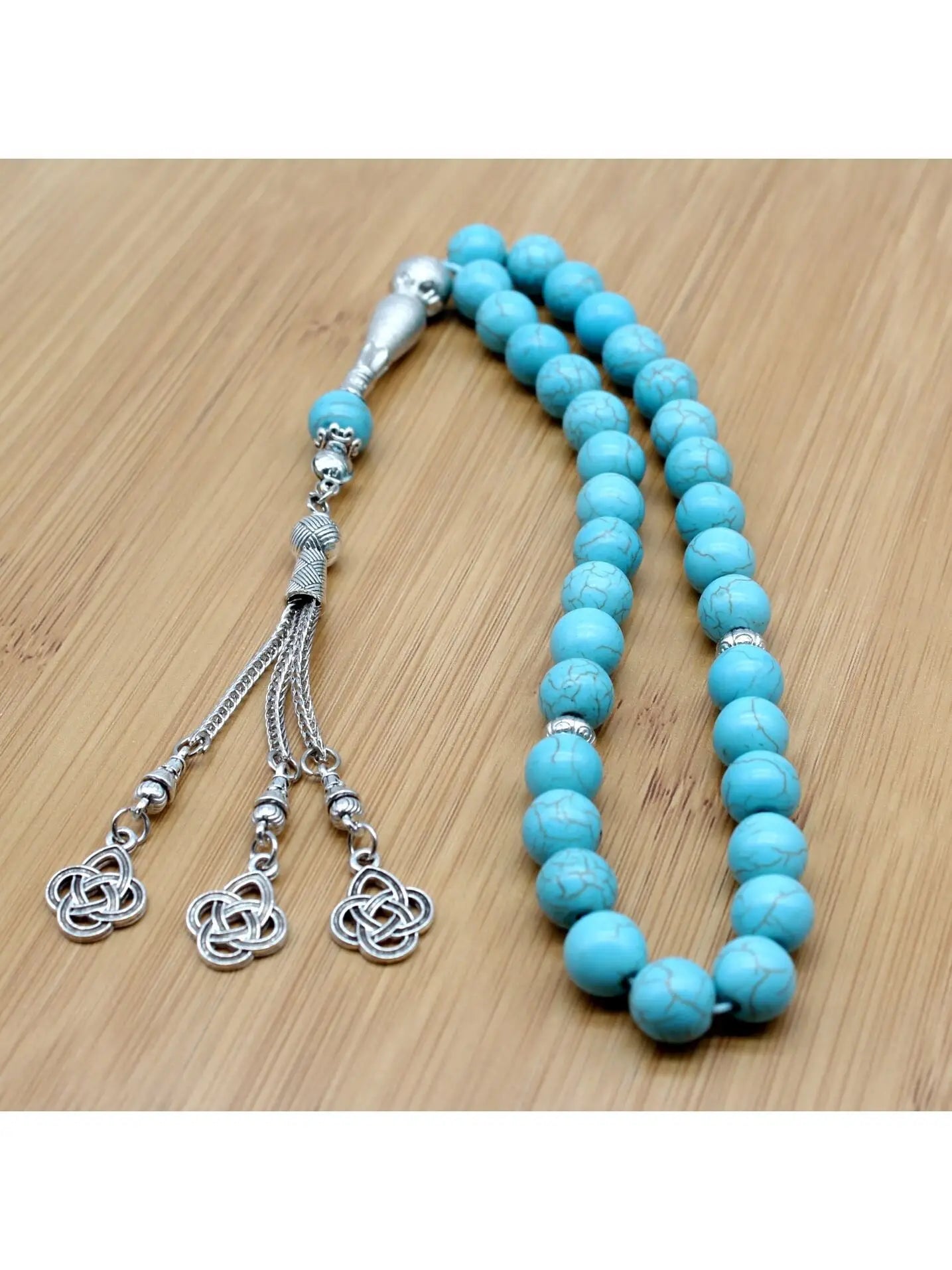 Tasbih Muslim Rosary 33 Prayer Beads Misbaha Rosary for Men Women Bracelet Turquoise Mohammed Turkey Tasbeeh Gifts