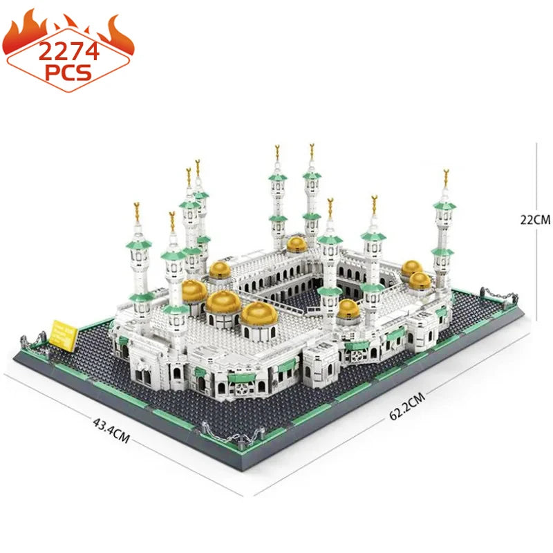 Street View Series The Great Mosque of Mecca Building Blocks Creative Expert Classic MOC Architecture Model Bricks Toys For Boy