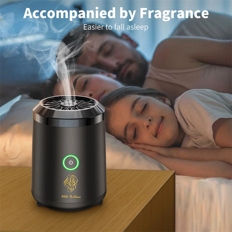 New USB Incense Burner Electric Bakhoor Ramadan Dukhoon Arabic Aroma Diffuser For Home Office Car Rechargeable Portable