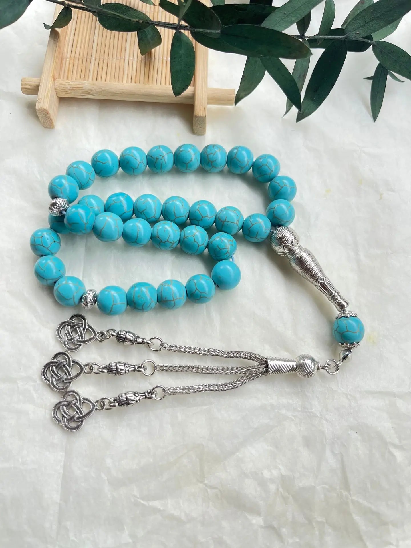 Tasbih Muslim Rosary 33 Prayer Beads Misbaha Rosary for Men Women Bracelet Turquoise Mohammed Turkey Tasbeeh Gifts