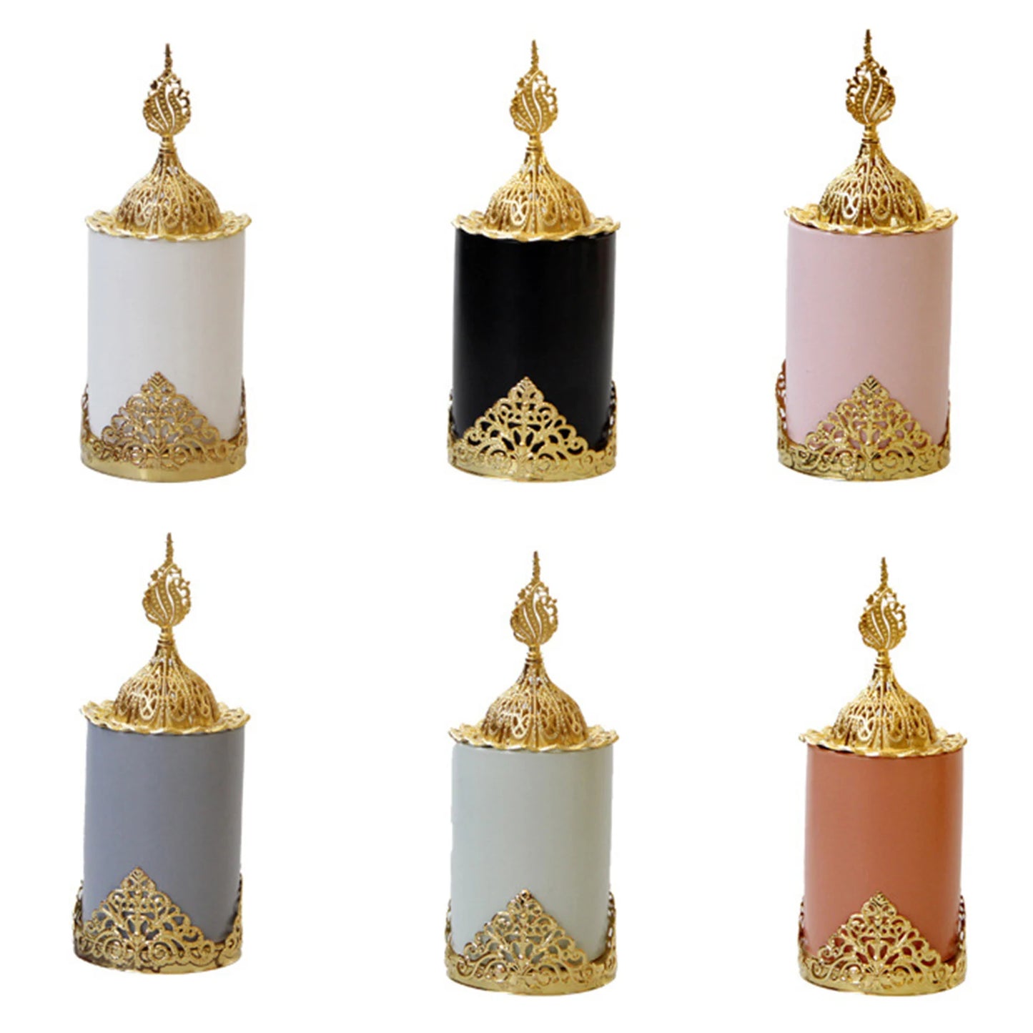 Incense Burner For Ramadan Cylinder Metal Arabic Incense Burner Pot For Eid Aromatherapy Ornament Home Aromatherapy Decorations