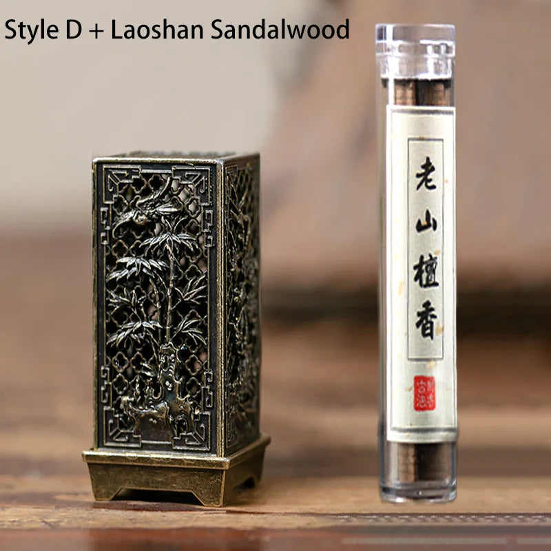 Vertical Incense Burner Alloy Hollow Incense Holder Xiangyun Stickless Powder Lasting Fragrance Incense Accessories Home Ornamen