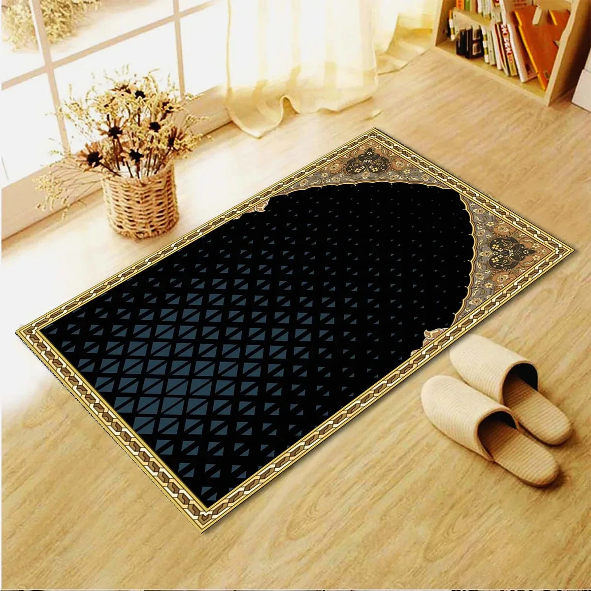 Muslim Prayer Rugs Floor Mats Carpet for Living Room Doormat Plush Non-slip Chair Mat Bathroom Carpet