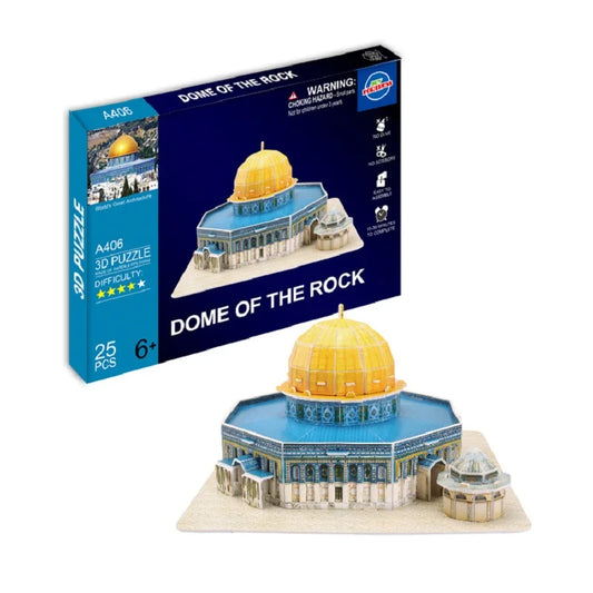 Dome Of The Rock 3D EPS Paper Puzzle Building Model Toy Masjid Quba Sakhra Muslim Mosque Jerusalem World Great Architecture Gift