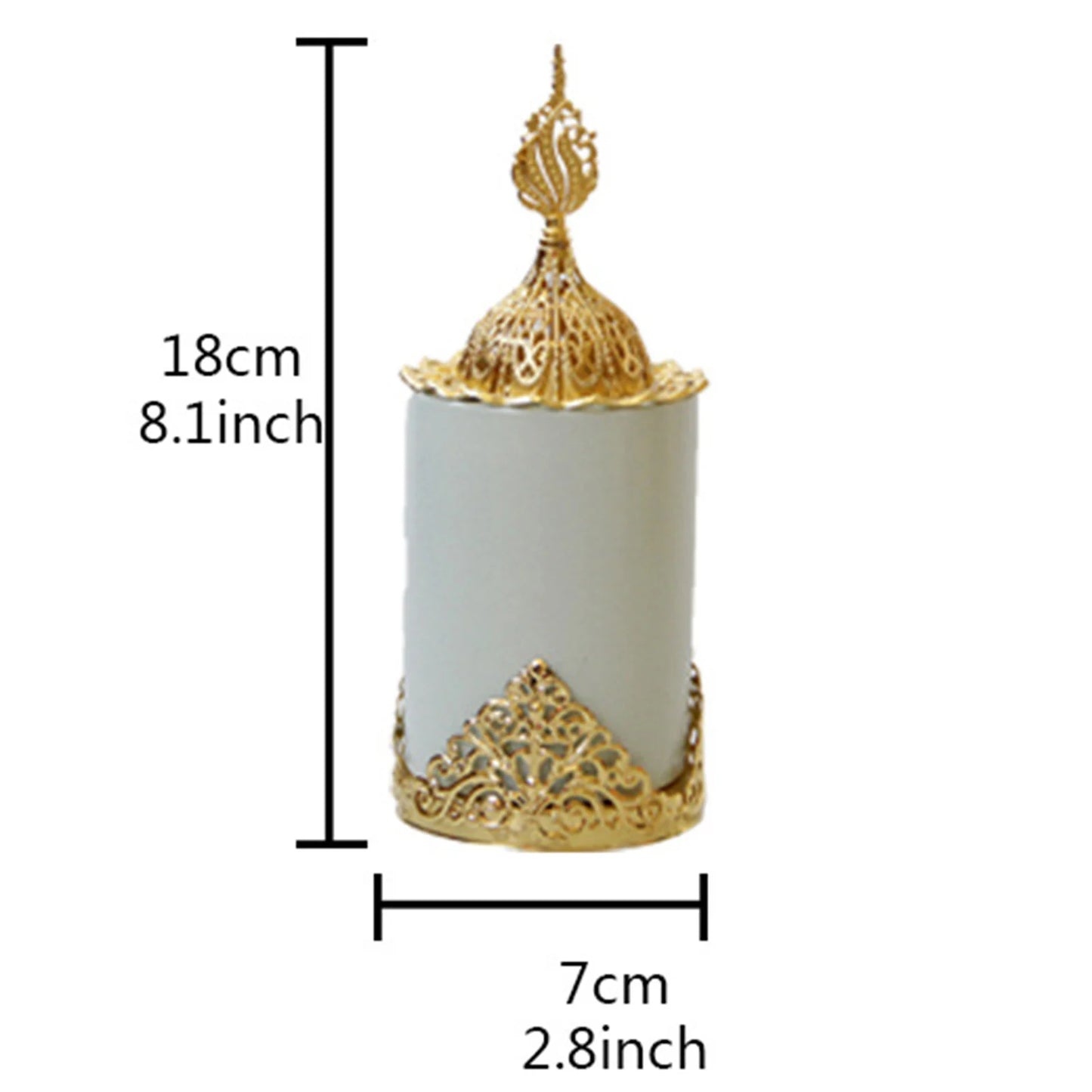 Incense Burner For Ramadan Cylinder Metal Arabic Incense Burner Pot For Eid Aromatherapy Ornament Home Aromatherapy Decorations