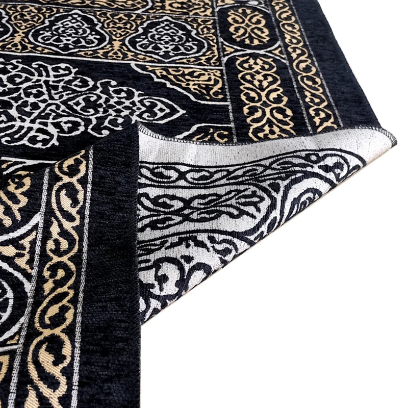 Prayer mat with muslim prayer beads and gift bag travel prayer rug hajji gift sets