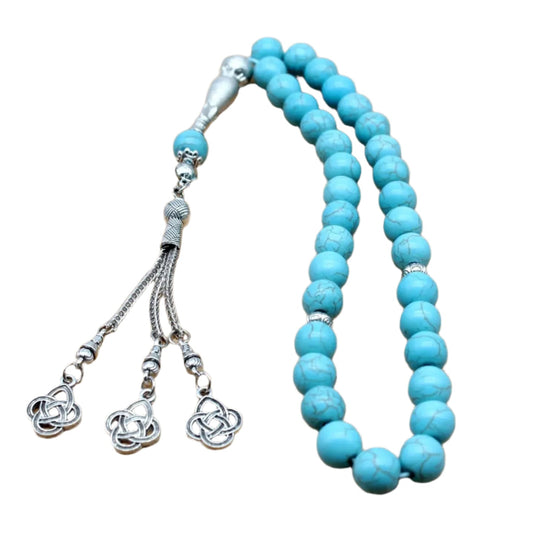 Tasbih Muslim Rosary 33 Prayer Beads Misbaha Rosary for Men Women Bracelet Turquoise Mohammed Turkey Tasbeeh Gifts