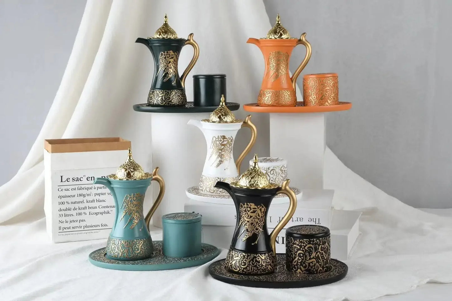 3In1 Arabic Incense Middle East Muslim Burners Resin Cone Censers Holder Home Decoration Crafts Christmas Gifts