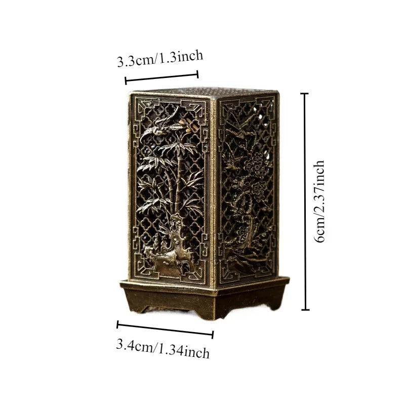 Vertical Incense Burner Alloy Hollow Incense Holder Xiangyun Stickless Powder Lasting Fragrance Incense Accessories Home Ornamen