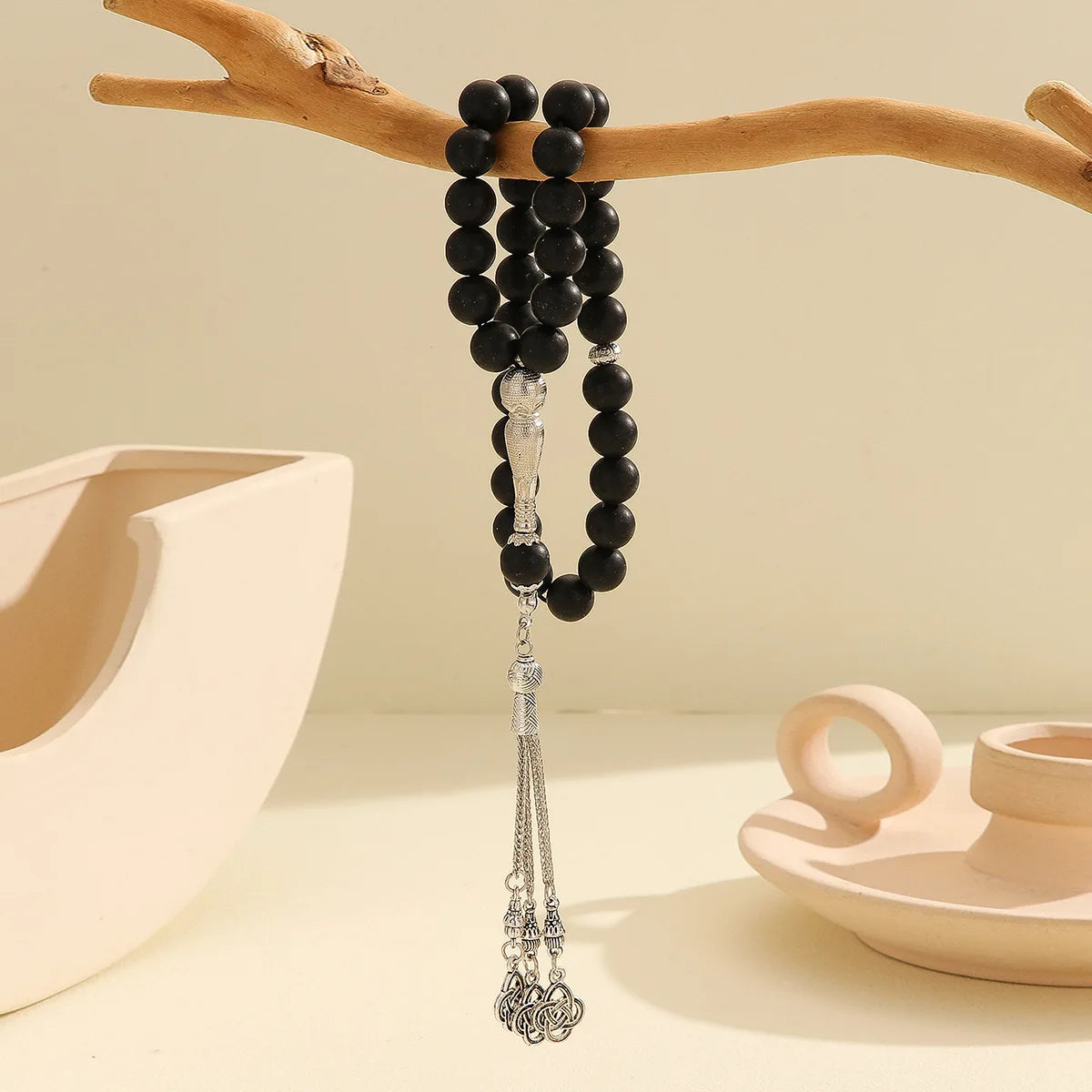 10mm 33 Beads Tasbih Crystal Glass Bracelet Muslim Rosary Tassel Prayer Beads Islamic Tasbeeh Masbaha Meditation for Women Men