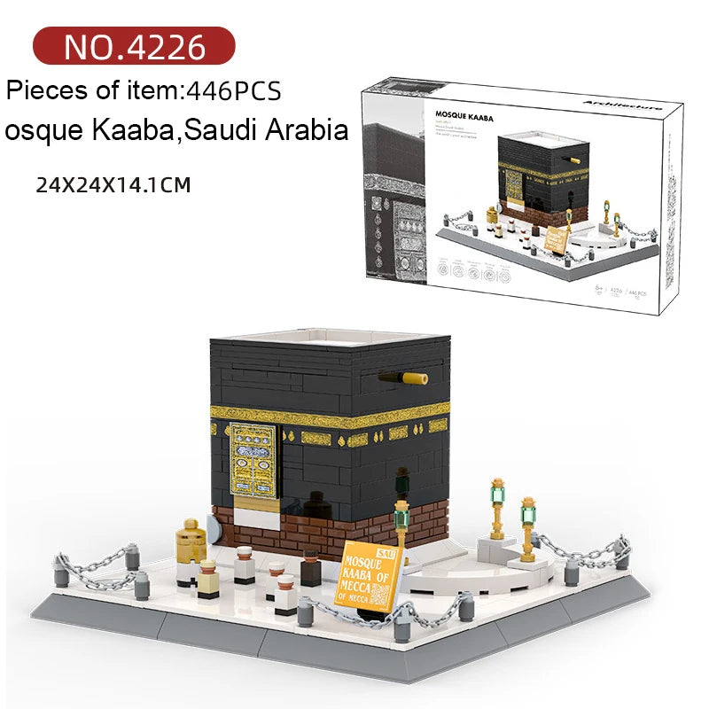 4226 Popular Architecture Cathedrale Mosque Kaaba Saudi 446PCS MOC Puzzle Bricks Building Block Set Kid's Educational Toys