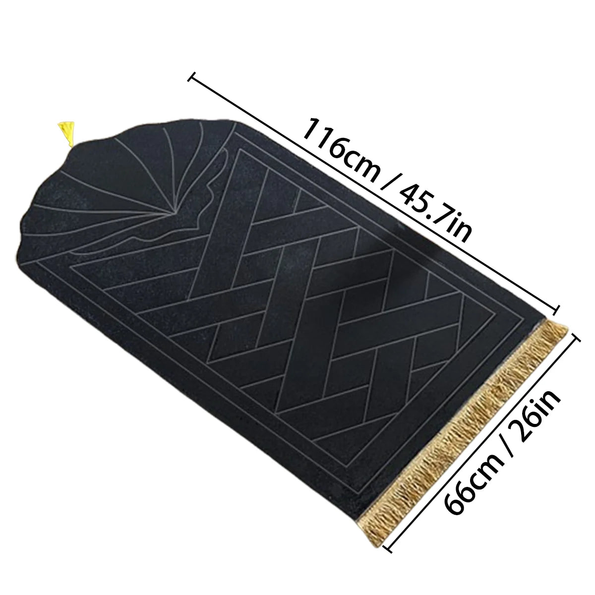 Thickened sponge soft tassel prayer mat easy to carry embossed prayer mat suitable for a variety of scenarios