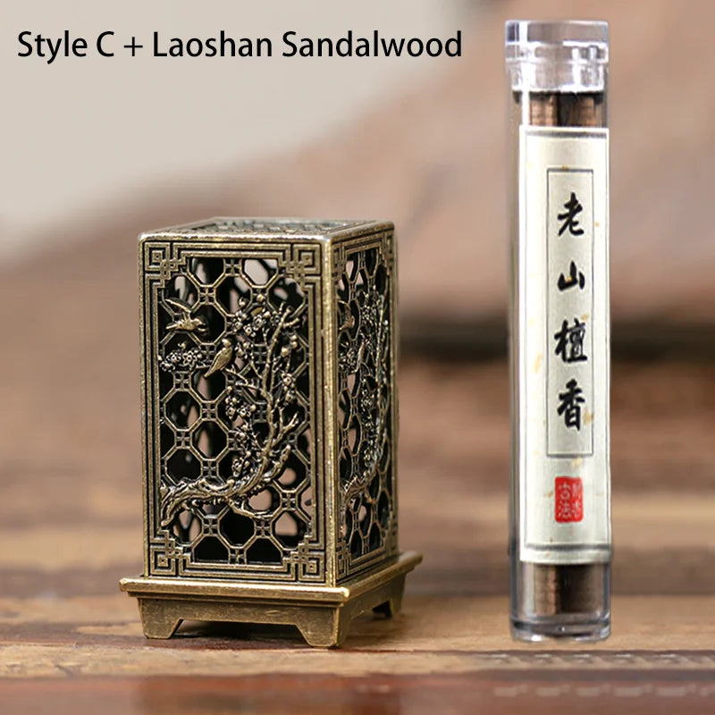 Vertical Incense Burner Alloy Hollow Incense Holder Xiangyun Stickless Powder Lasting Fragrance Incense Accessories Home Ornamen